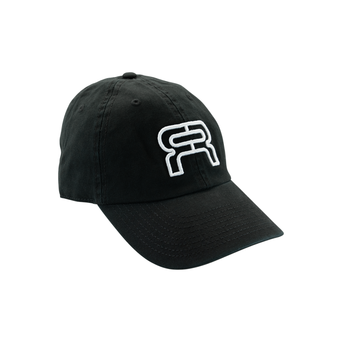 FR - FR LOGO DAD CAP - BLACK - WHITE