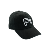 FR - FR LOGO DAD CAP - BLACK - WHITE