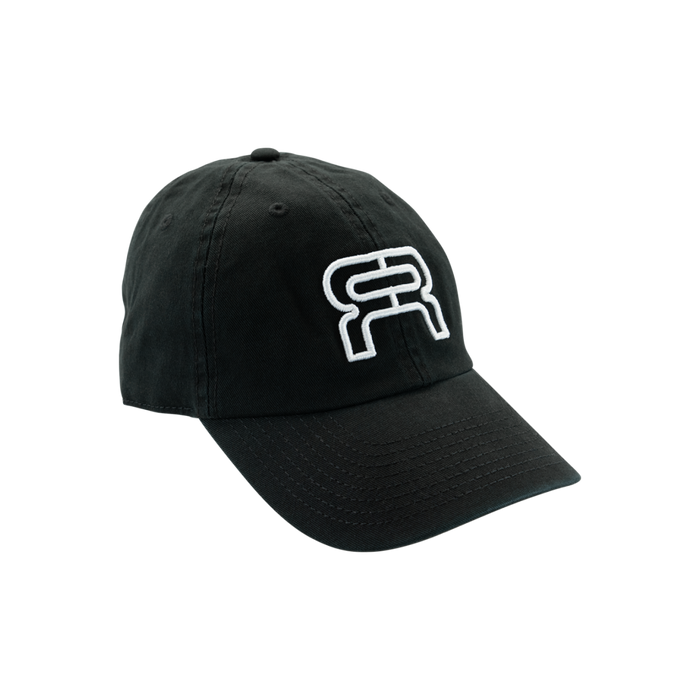 FR - FR LOGO DAD CAP - BLACK - WHITE
